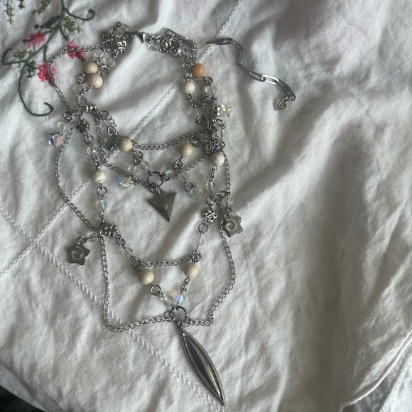 Elegant Silver Multi-Layer Necklace - Picture 5 of 7